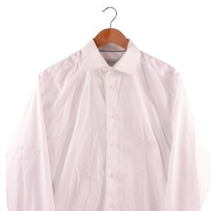 Eton Mens Slim Fit Dress Shirt White Long Sleeve Spread Collar Size 17-43